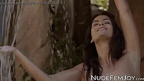 i-i'm so excited watching this tattooed babe strip and show her natural tits and pussy outdoors