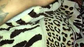 pretty babe strokes big black cock