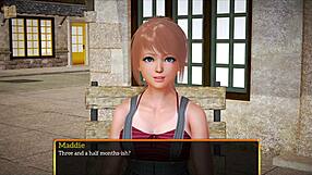 Blonde hentai babe shakes big ass in homemade cartoon game.