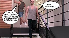 Busty mature with big ass cheats in 3D comic