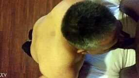 Black Shemale Sucks Big Cock in Lesbian Scene, Monster Cock Action with Blowjob