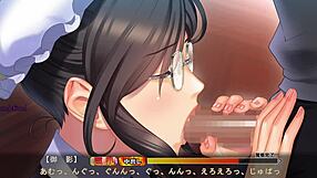 Maid-san in boin game with Mikage scene