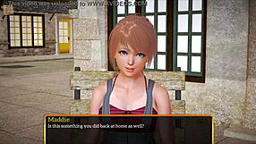 Blonde hentai babe shakes big ass in homemade cartoon game.