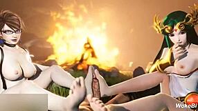 Bayonetta 3D Hentai Compilation with Group ASS Action!