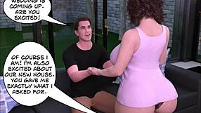 Busty mature with big ass cheats in 3D comic