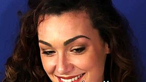 Cfnm Brunette Mocks Naked Tugging Creep