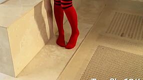 passionate brunette floozy fucks lucky lover