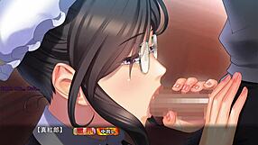 Maid-san in boin game with Mikage scene