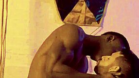 Black hunk dominates white submissive with monster cock