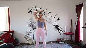 Yoga lesson 371 with femdom milf brunette big ass cute european shaved pussy friend fetish tits