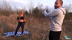 Hey, watch this naïve blonde get rammed outdoors first time?