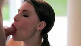 Sweet Teen Babe Sucks Cock Eagerly.