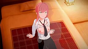 الآنسة ماكيما تئن عالي أثناء نيك ثلاثي أبعاد عميق