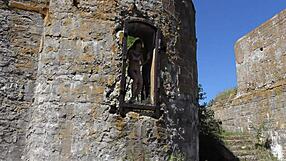 Nude Tattoo Model Shoots at Abandoned Military Base