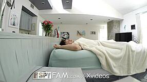 SpyFam Step Sister Sneaks Into Step Bro's Bedroom