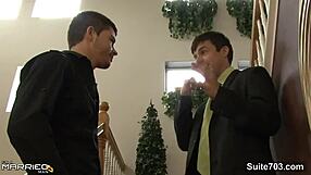 Naughty married male gives head to a gay