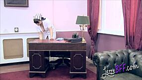 I watch my brunette bff fuck pussy at work