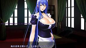 Maid-san, wanna play? Boin game Mikage scene E in English is hot!
