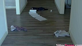 Petite Babysitter Sucks Cock and Gets Pounded Hard in Roleplay