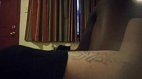 Black shemale with big cock fucks latino guy hard in blowjob and monster cock action.