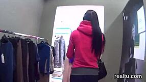 Czech girl tempted in shopping centre