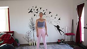 Yoga lesson 371 with femdom milf brunette big ass cute european shaved pussy friend fetish tits