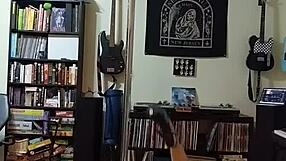 Blonde Teases Ass in Black Skirt Strip!