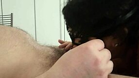 In a homemade Italian scene, brunette Artemisial eagerly takes a monster cock into her mouth.