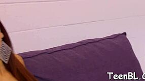 Mature Teen Gives Wet Blowjob and Cumshot