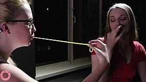 Ella Darling Licks Big Pussy Lips In Lesbian Scene.