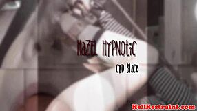 Hogtied submissive gagged and dominated with kinky toys