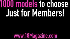 Skinny Paris Tale with Small Tits Gets Messy Using Watermelon.