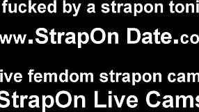 have you ever been spit roasted by strapons in a femdom threesome?