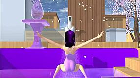 Cartoon Fox Girl Dances