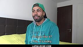 A fit black Latino eagerly sucks and fucks a big dick in POV.