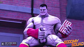 Sodomysquad's BBC Superhero Stuns with Self-Ass Fucking and Intense Cock Action