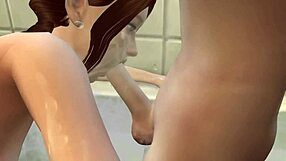 3D Young Girl Gets Pussy Fucked and Cums