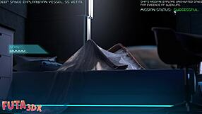 horny blue hair bitch sucking futa cock in futa3dx hentai