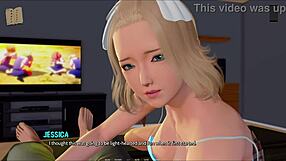 Ripples of hot hentai curves in a sexy game outfit