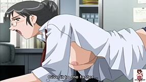 Adult Commentary on Women at Work - Hentai Office Anal with Glasses