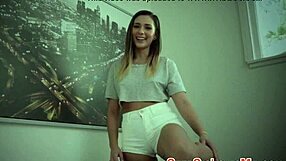 Teen slut gives a sloppy POV cock suck with intense facial finish.