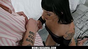 Stepson steps up to pound stepmom’s tight ass in hardcore anal session. Momlikesanal shows every detail.