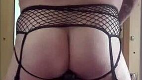 Bisexual crossdresser enjoys ass fucking machine