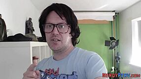 yorkshire geek tricked into blowjob by tattooed brit