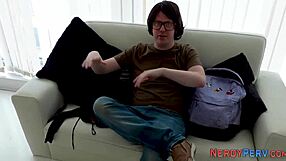 yorkshire geek tricked into blowjob by tattooed brit