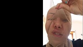 stockings on face make pig nose