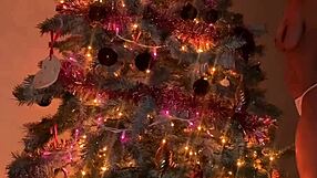 Miss Santa Clause Hints at Christmas Cock Fun