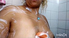 Using dildo in the shower