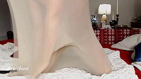 Exotic Colombian Tears Stockings Naked!