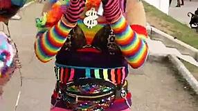 i show off my panties and cock in skirt